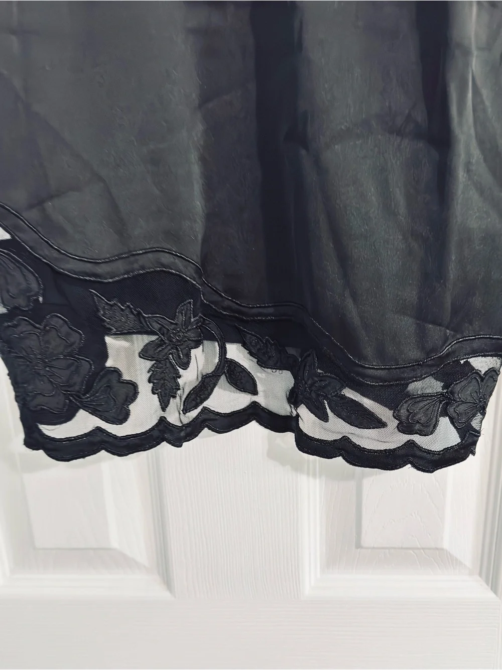Express Downtown Cami Black Floral Mesh Lace Trim Tank Top Size Small Sheer Y2K - Picture 5 of 11